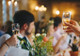 Two wine glasses with sparkling wine in a celebratory toast